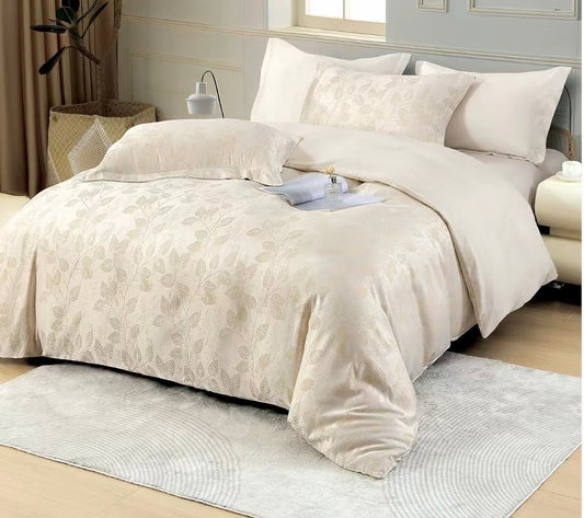 Jacquard bright surface duvet cover set 6pcs طقم غطاء لحاف من قماش الجاكار بسطح لامع مكون من 6 قطع