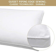 100% Cotton Bed Pillows (48x74cm) with Super Soft Microfiber Filling Hotel Quality Pillows Set of 2