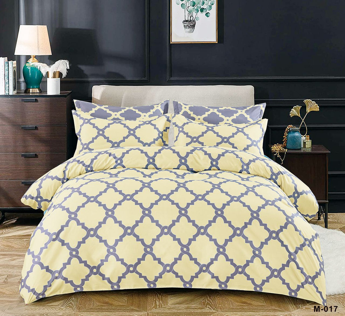 Printing design king size duvet cover set 6pcs